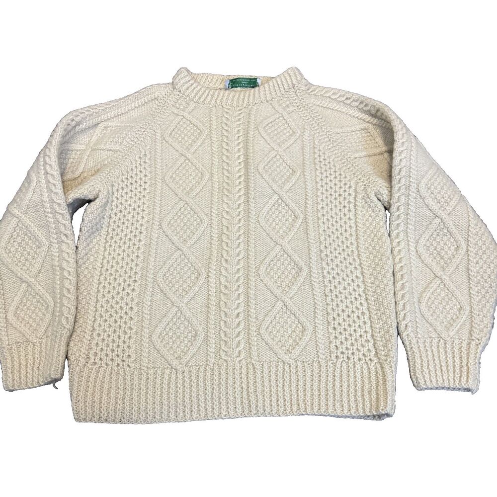 HOUSE OF IRELAND Pullover LS Fishermans Style Sweater L - XL EUC